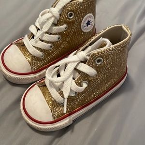 Like new gold converse